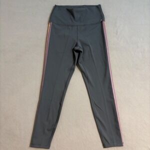 Wildfox Women's Gray Leggings with Side Stripe Activewear Size L High Rise